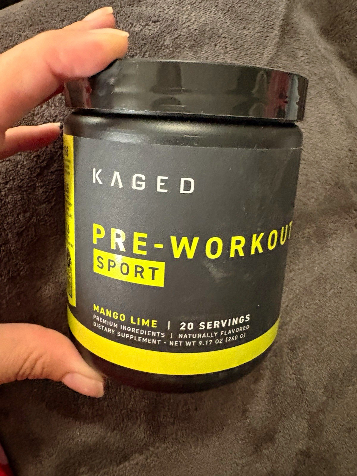Kaged Pre-Workout Sport Powder Mango Lime 20 Servings 260g Vegan Non-GMO