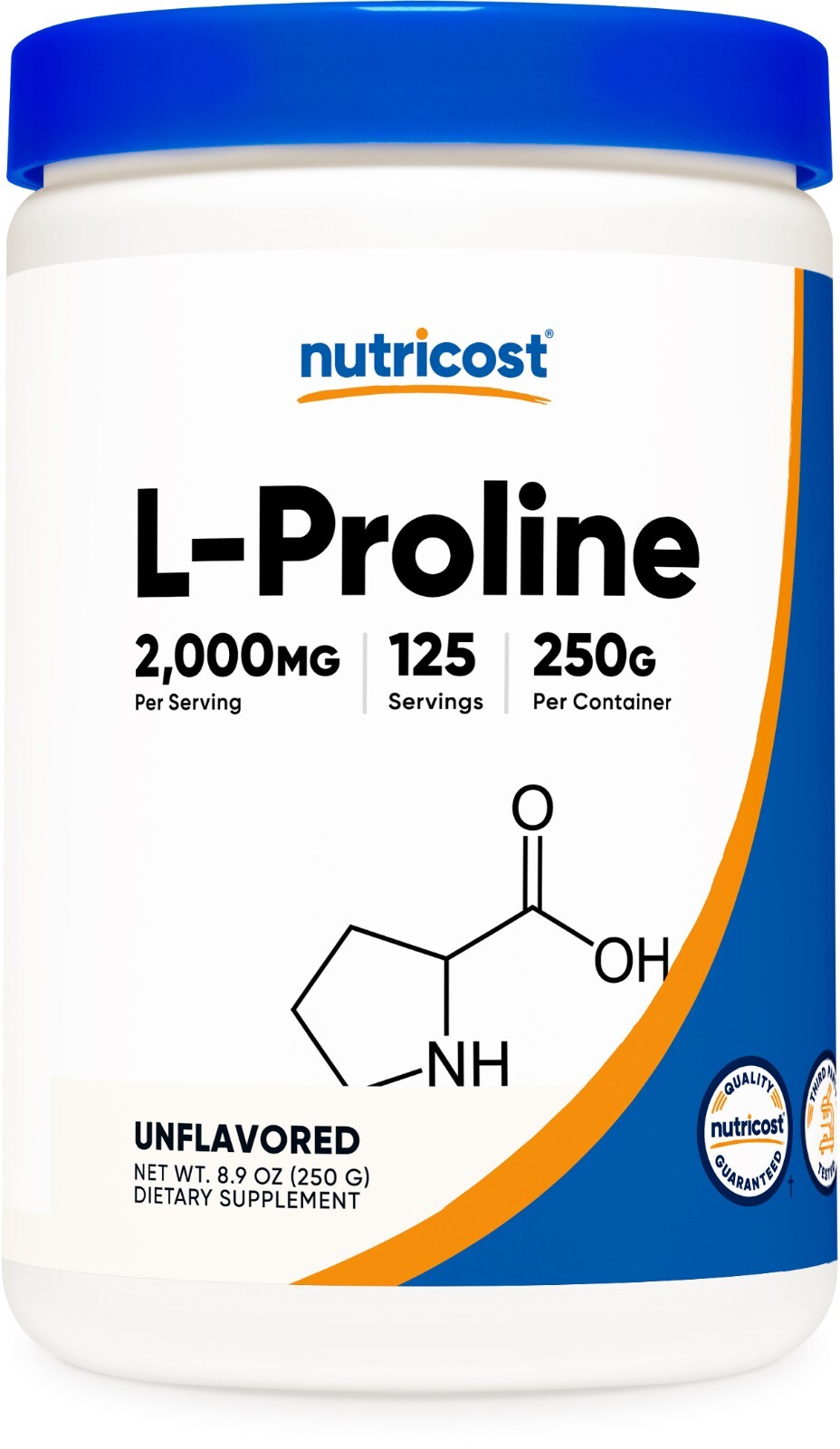 Nutricost L-Proline Powder 250 Grams – 2,000mg Per Serving, Non-GMO