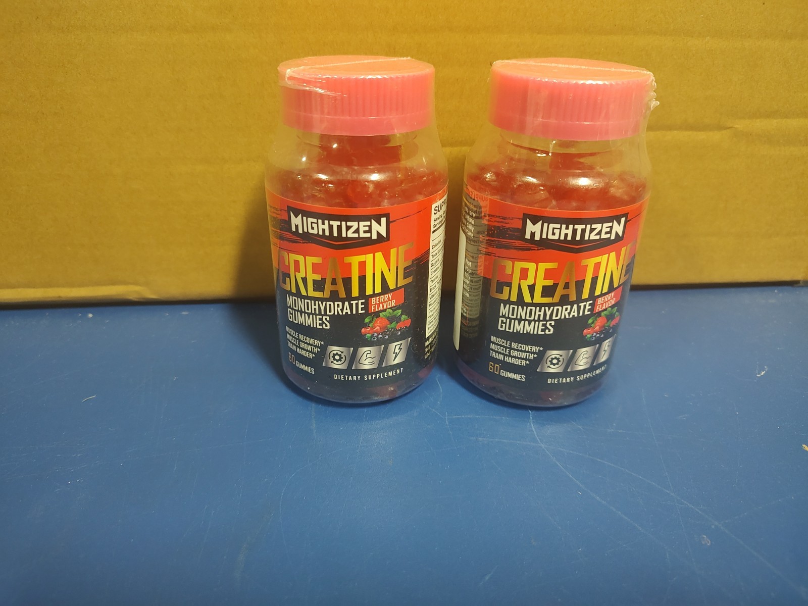2 Each Mightizen Creatine Monohydrate Gummies Qty 60 Exp 2/27 Sealed