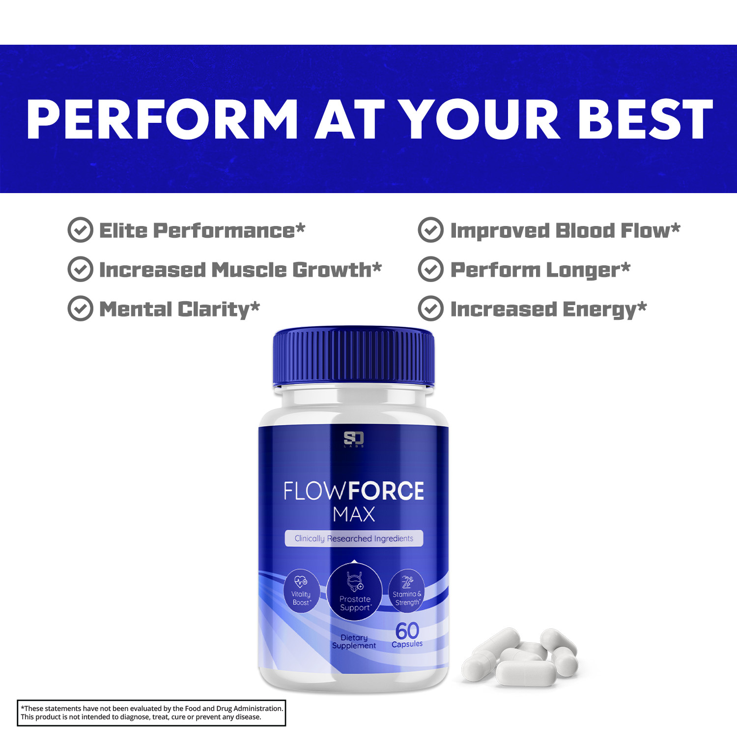(5 Pack) FlowForce Max, Flow Force Max Male Vitality Supplement (300 Capsules)