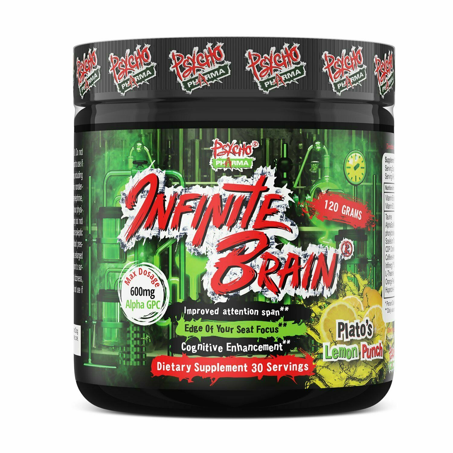 INFINITE BRAIN Psycho Pharma (30 SERVINGS) Nootropic insanity laser focus