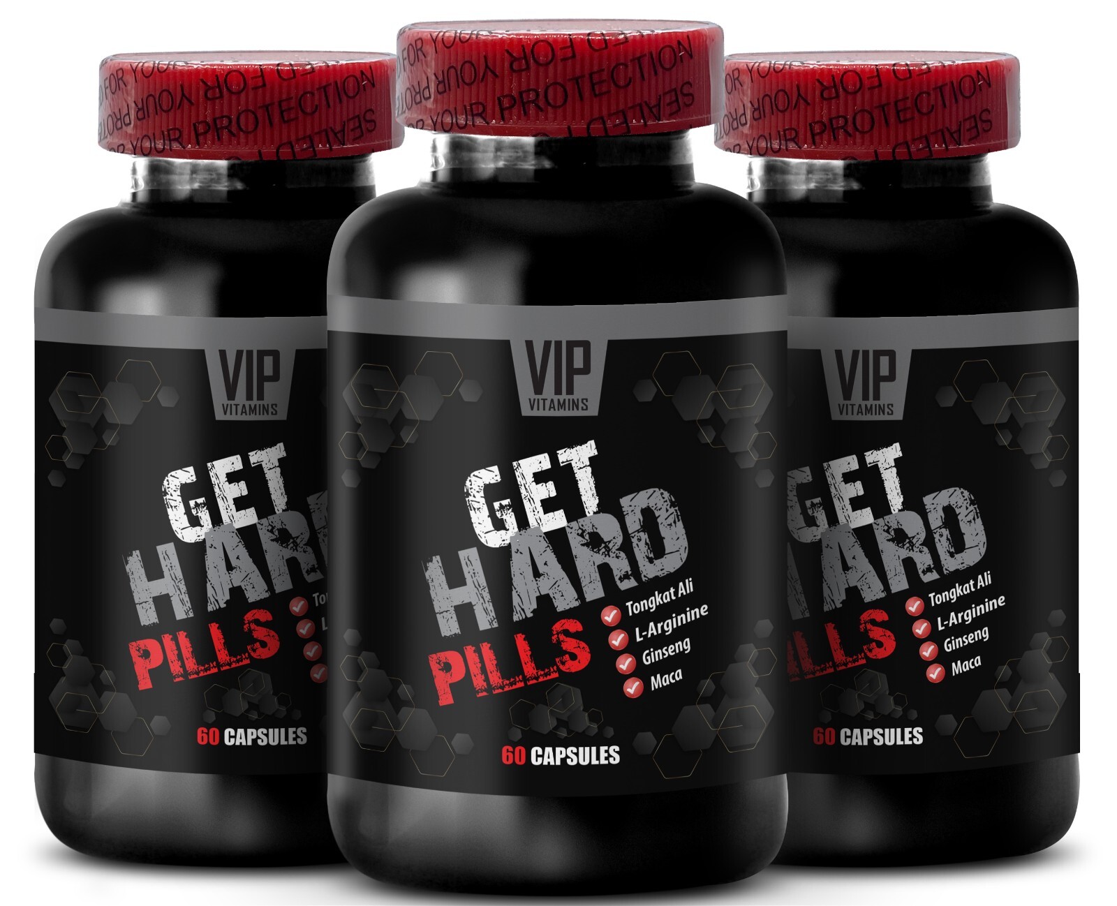 Daily Booster – GET HARD PILLS – Body Wellness 3 Bottles 180 Capsules
