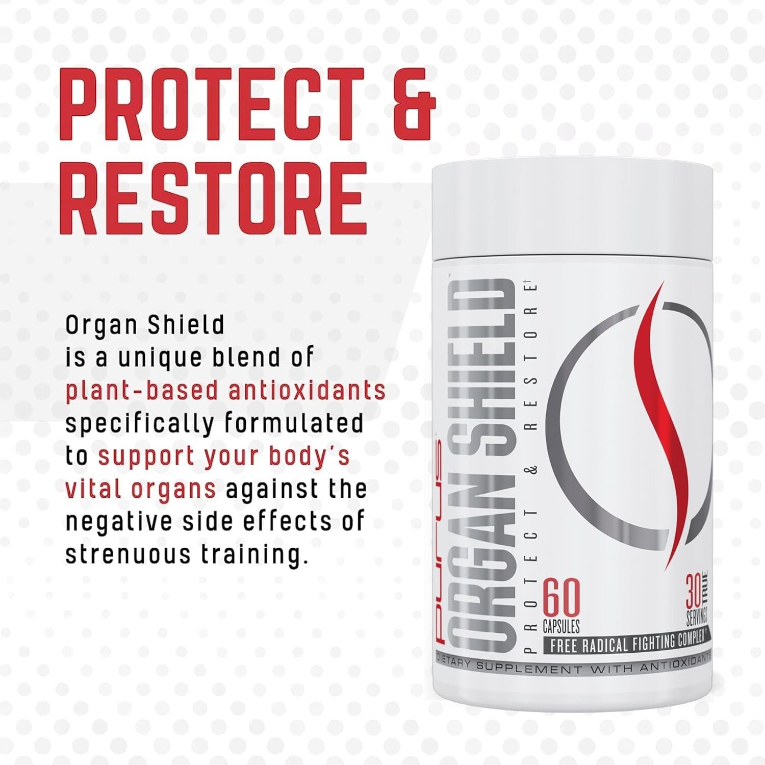Purus Labs Organ Shield Liver and Organ Support Antioxidant 60 Capsules New