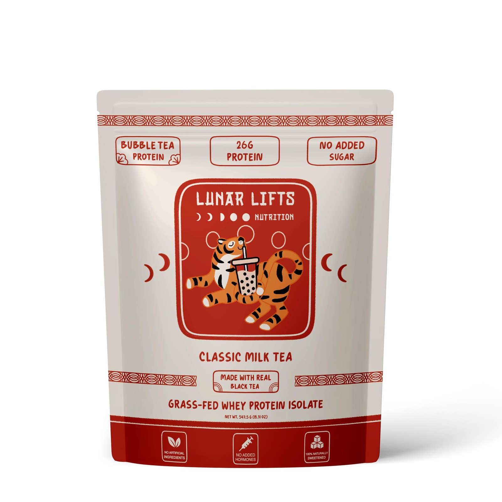 Lunar Lifts Nutrition Classic Milk Tea Boba Protein Powder | Whey Protein Iso…