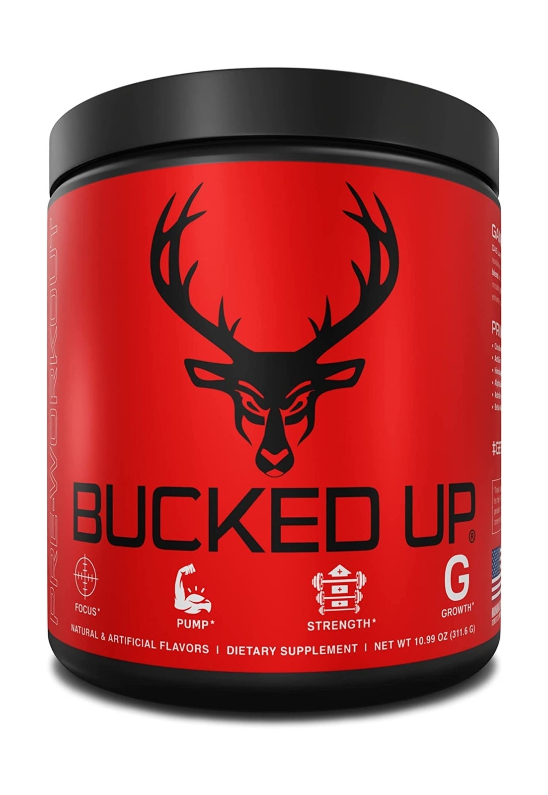 Bucked Up Pre Workout 6 Grams Citrulline, 2 Grams Beta Alanine, and 3 Other R…
