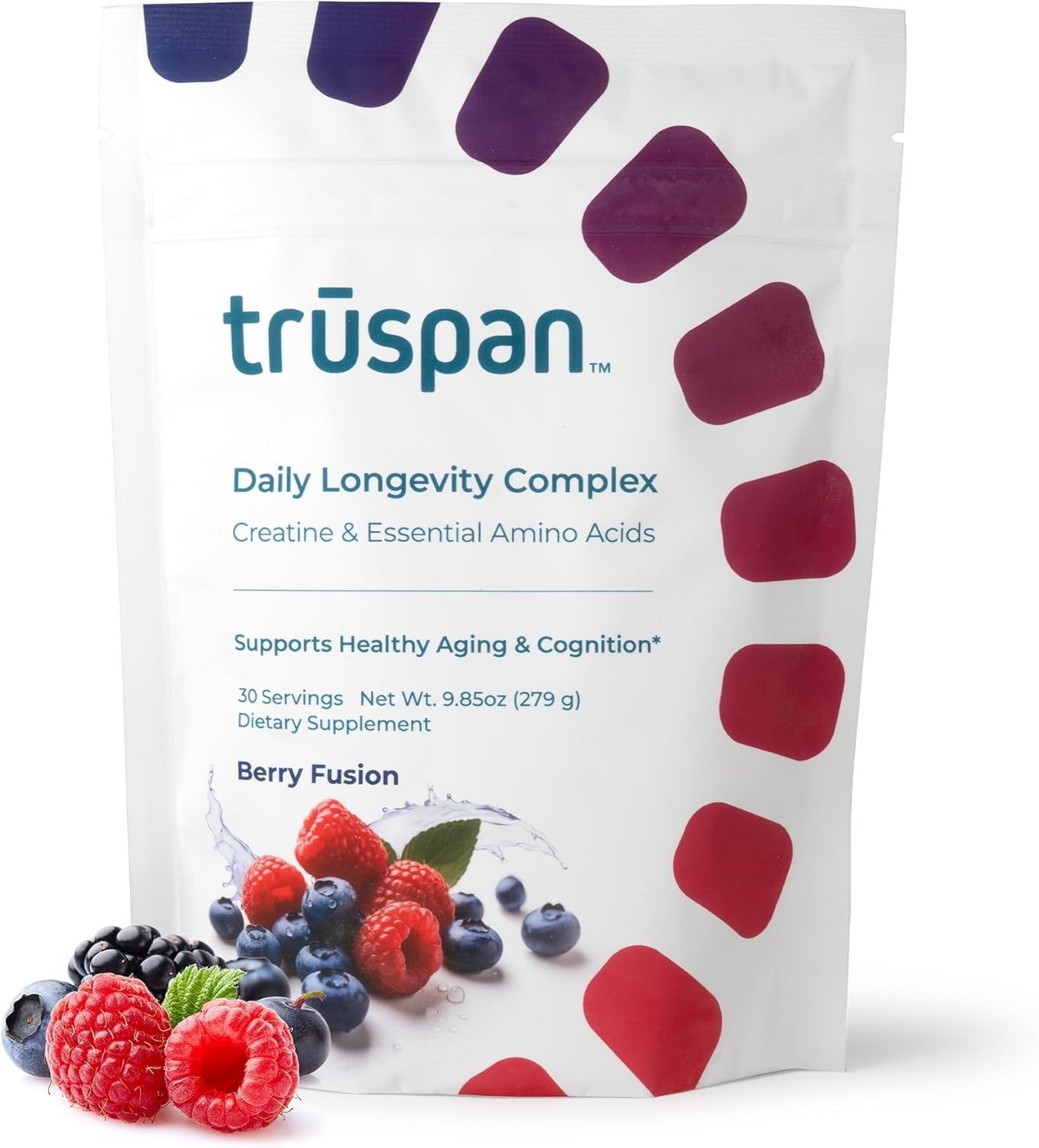TruSpan Daily Longevity Complex Creatine Powder, with 9.85 Ounce (Pack of 1)