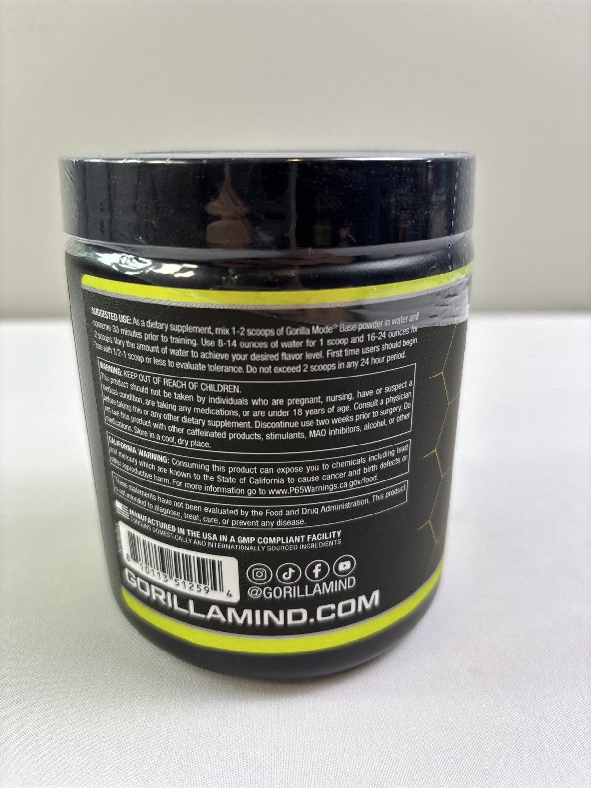 Gorilla Mode Base Pre Workout – Bombsicle 20 Servings Exp 07/2027
