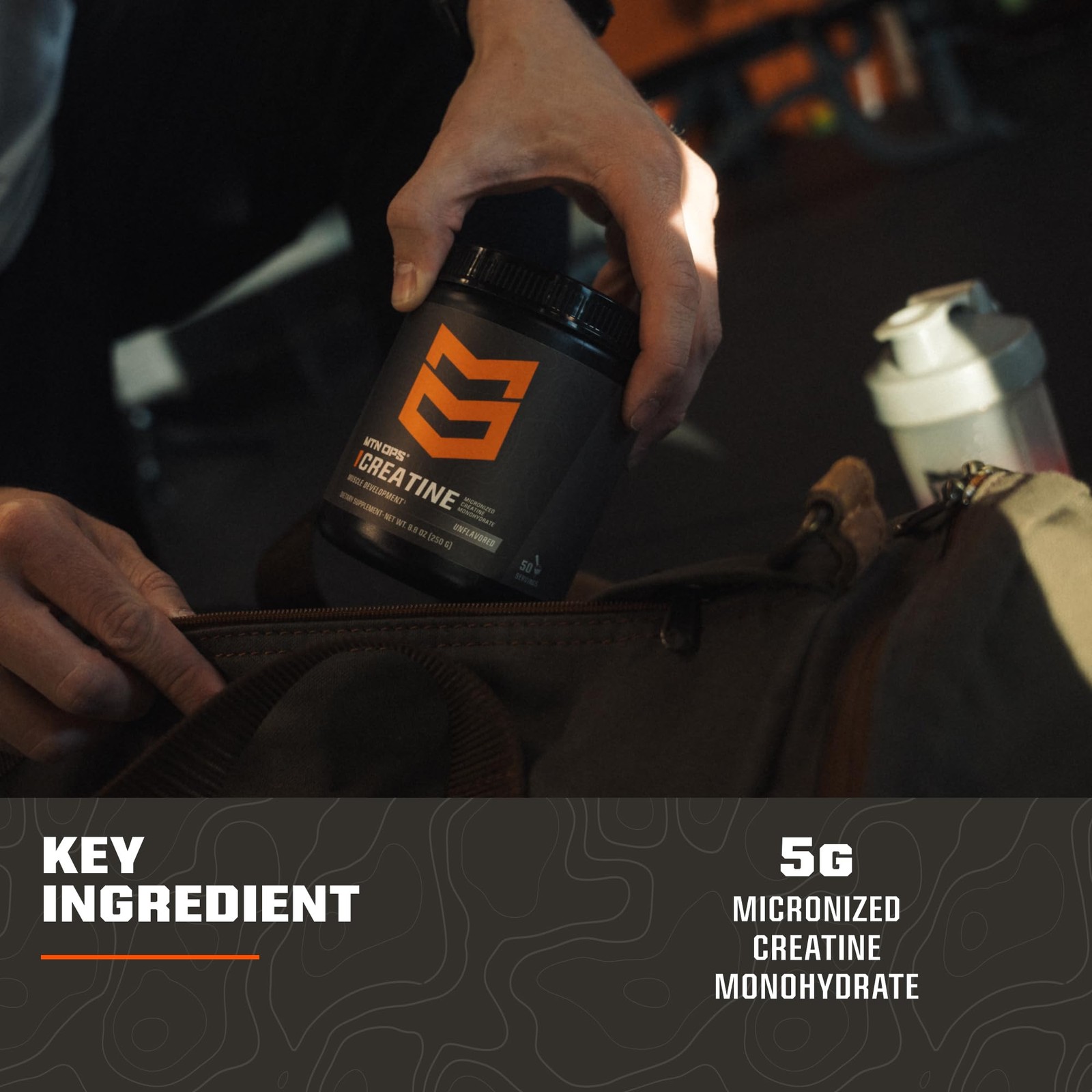 MTN OPS Micronized Creatine Monohydrate Powder – Unflavored 5 g per Serving, …