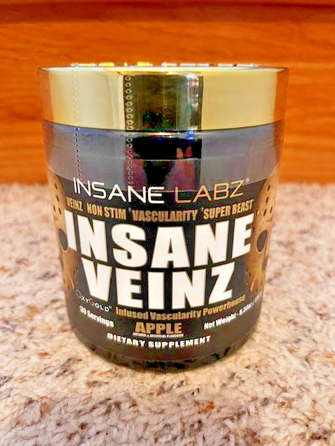 Insane Labz Veinz Non Stimulant Preworkout Pump Powder Nitric Oxide Booster