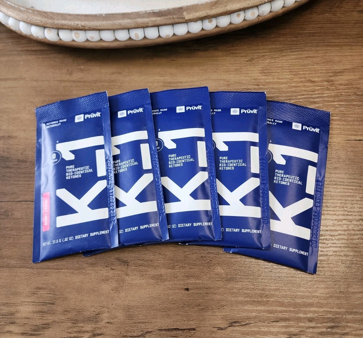 NEW K-1 Prüvit Ketones 5 Packets Charged BERRY LEMON | Exp 2027