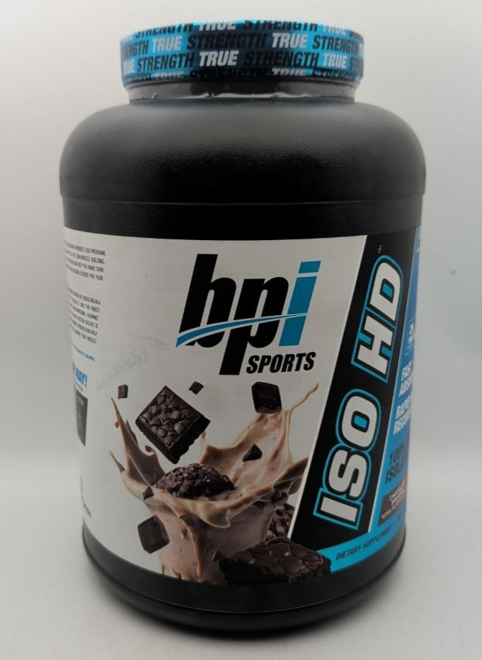 BPI Sports ISO HD Pure Isolate Protein Chocolate Brownie 4.9 Lbs 69 Servings