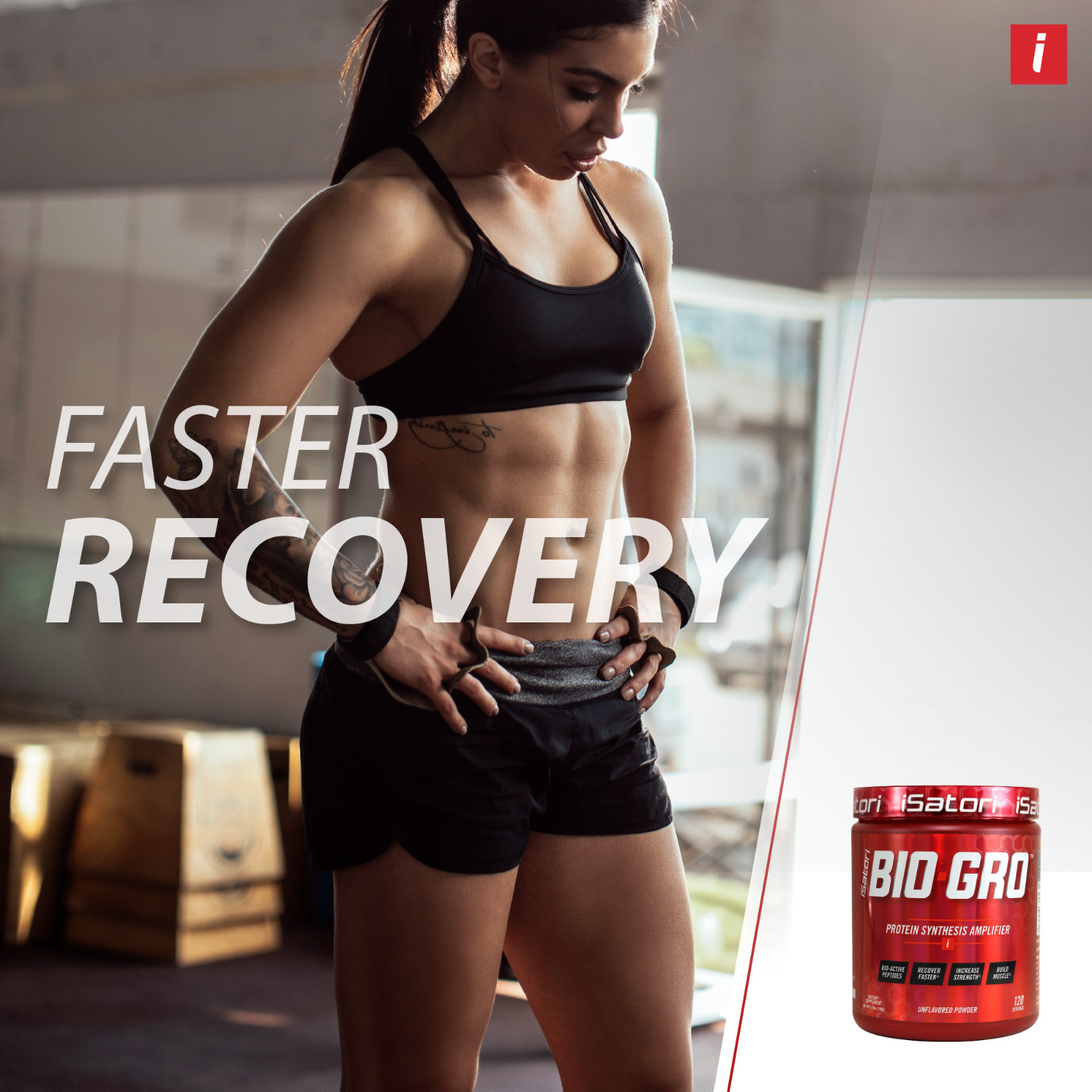 BIO-GRO Protein Muscle, Strength & Recovery – Unflavored / 120 Servings