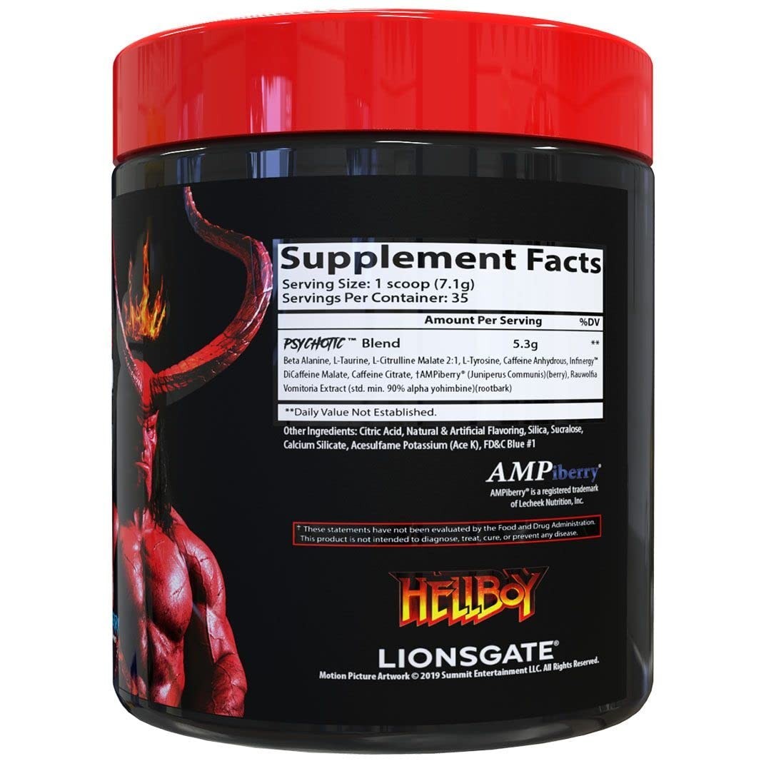 High Stimulant Pre Workout Powder, Beta Alanine, L Citrulline, Caffeine, Energy