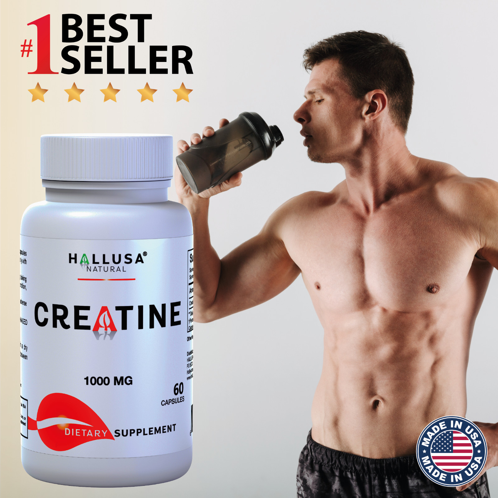 CREATINE & L-ARGININE 120 Capsules – Support Performance and strength in trainin