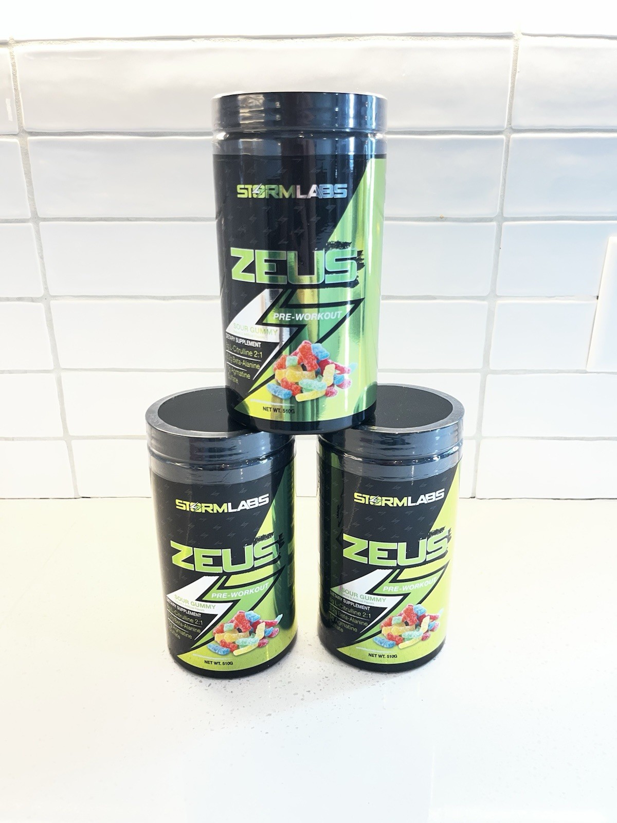 Storm Labs Zeus Pre Workout Supplement (30 Servings) – Sour Gummy