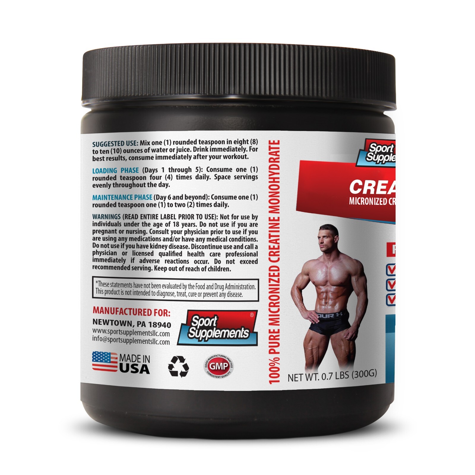 Intense Muscle Recovery Blend – MICRONIZED MONOHYDRATE CREATINE Power – 1B 300G