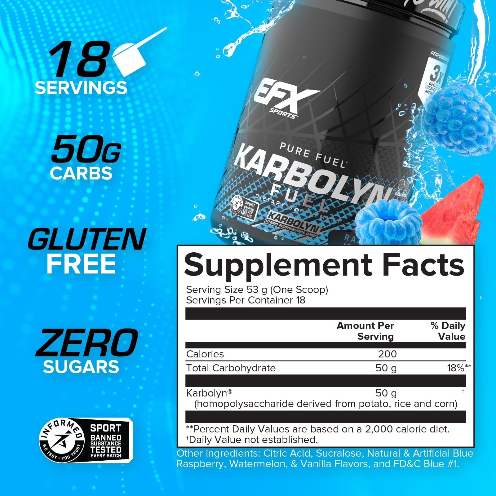 EFX Sports Karbolyn Fuel | Fast-Absorbing Carbohydrate Powder | Carb Load, Su…