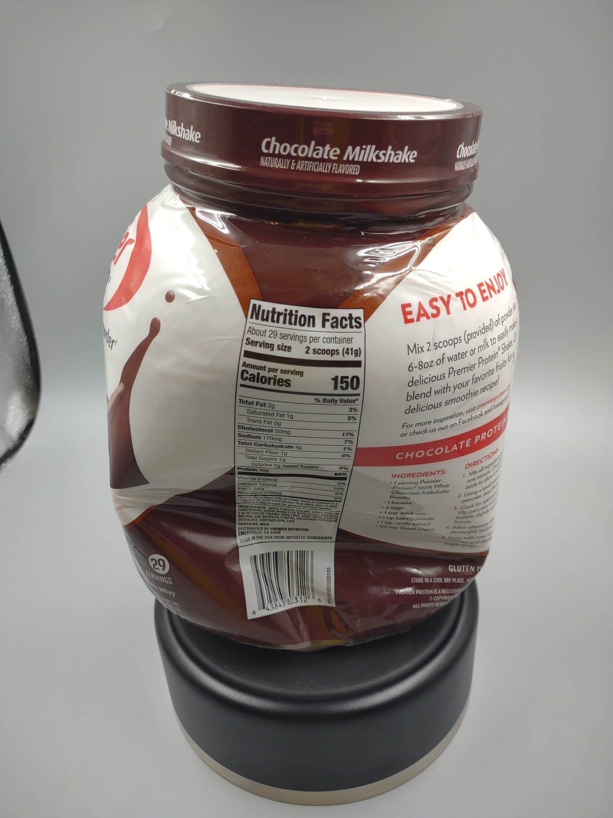 Premier Protein 100% Whey Protein Powder ~ 2 Lbs 10 Oz. ~ Chocolate ~Exp. 8/2027