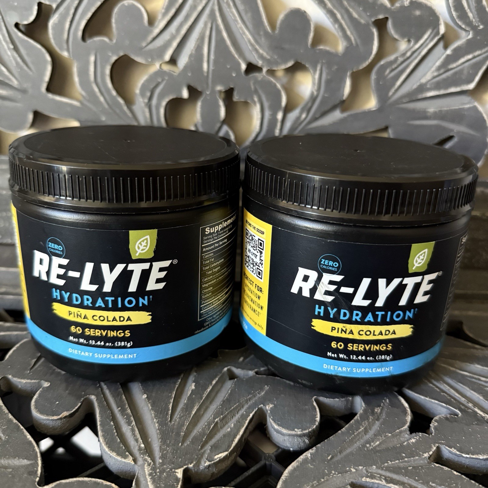 Redmond Re-Lyte Relyte Hydration Pina Colada Bundle of 2 Electrolyte Powder