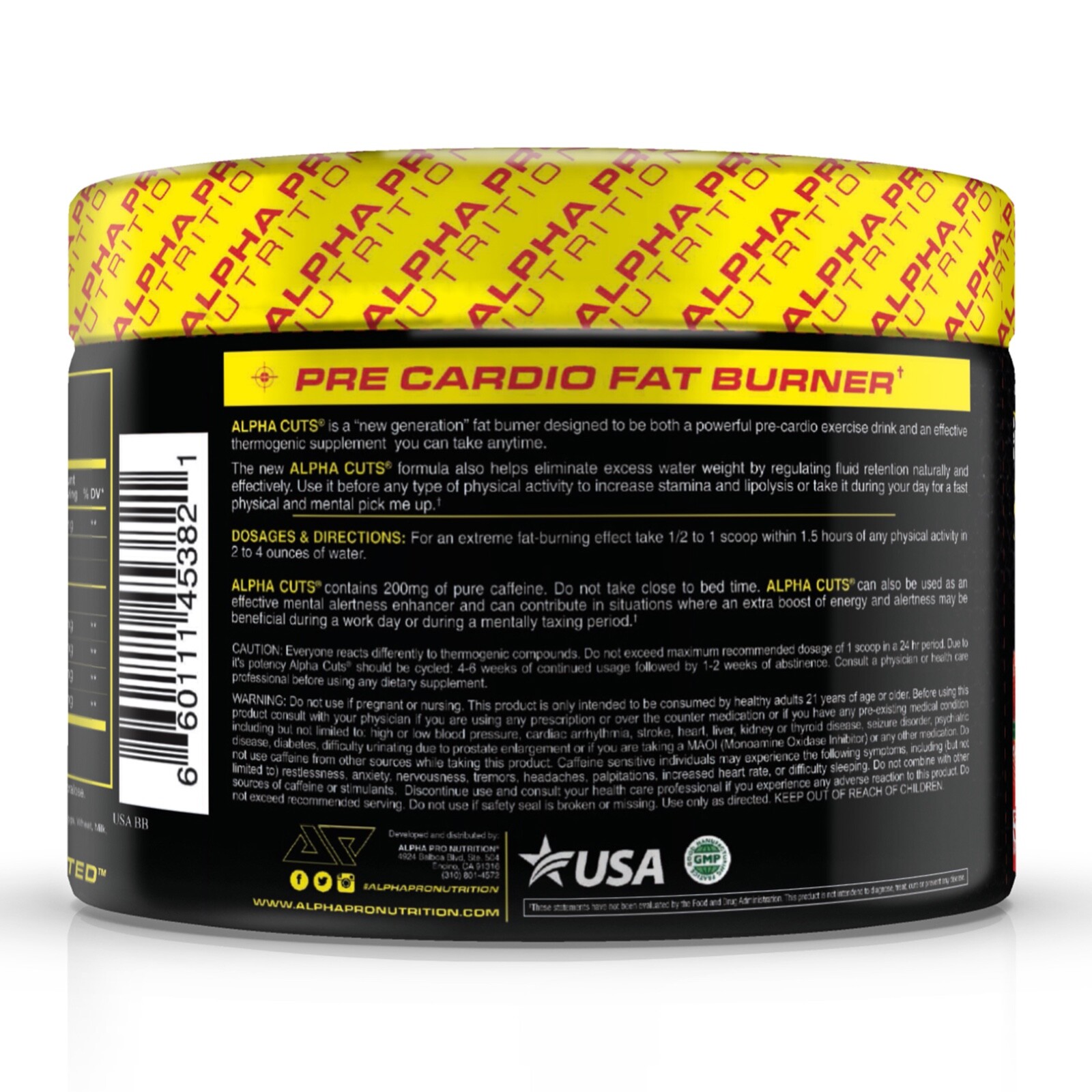 Fat Burner Weight Loss Alpha Cuts Pre Workout Powder Alpha Pro Nutrition Burn
