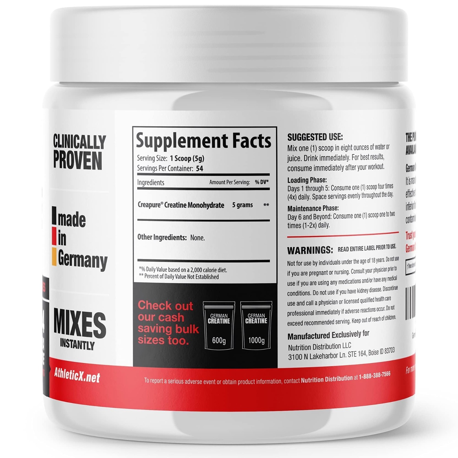 Micronized Creatine Monohydrate Powder 270g – 99.99% Pure for Muscle Growth & Re
