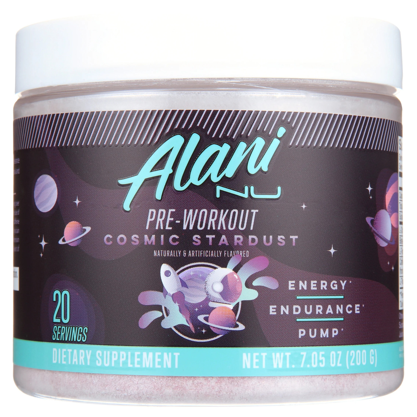 Pre-Workout Powder, Cosmic Stardust, 20 Servings, 200Mg Caffeine
