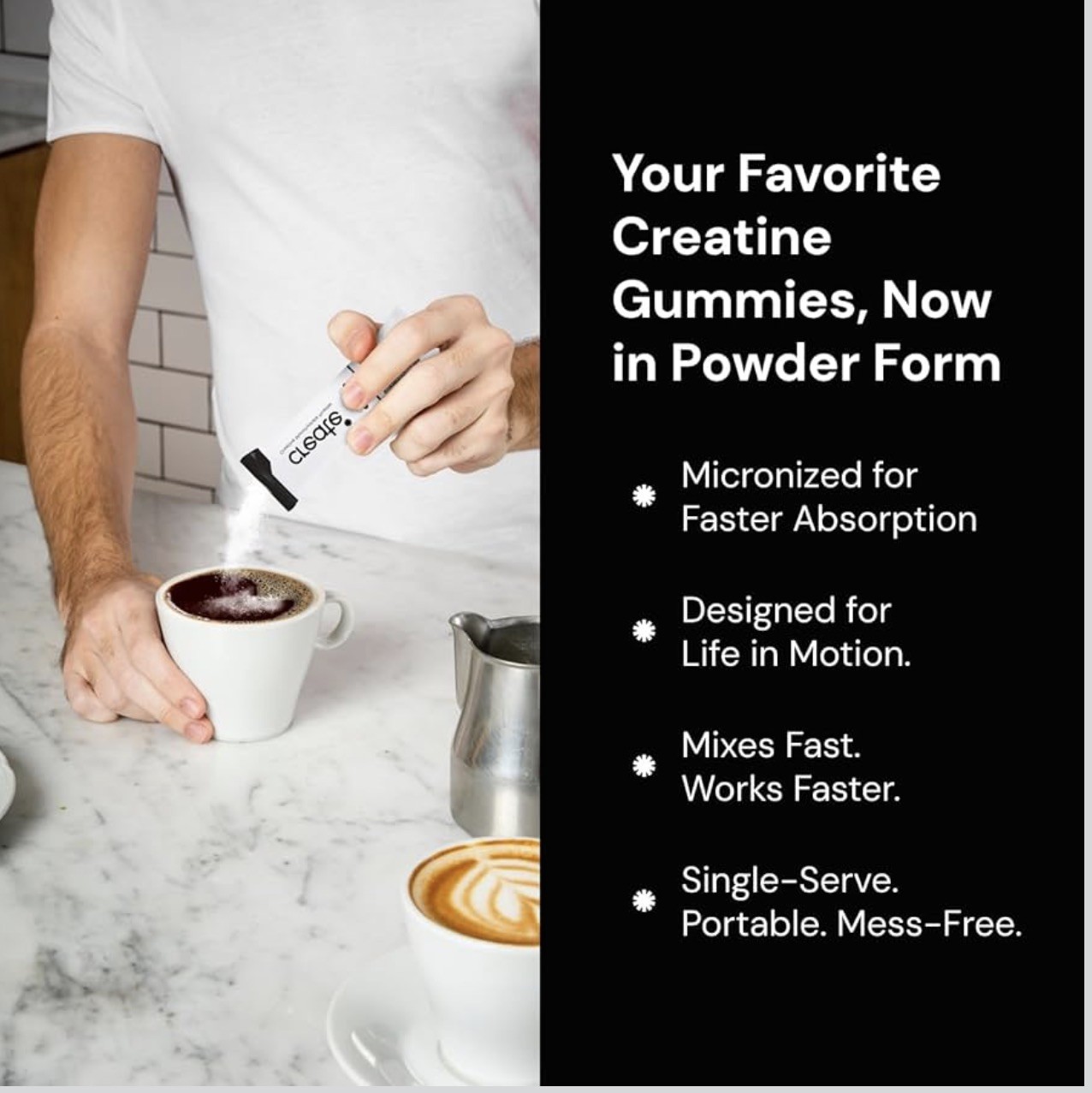 Create Single Serve Creatine Monohydrate Powder–30 PCS ea, 5.4g Exp.08/27