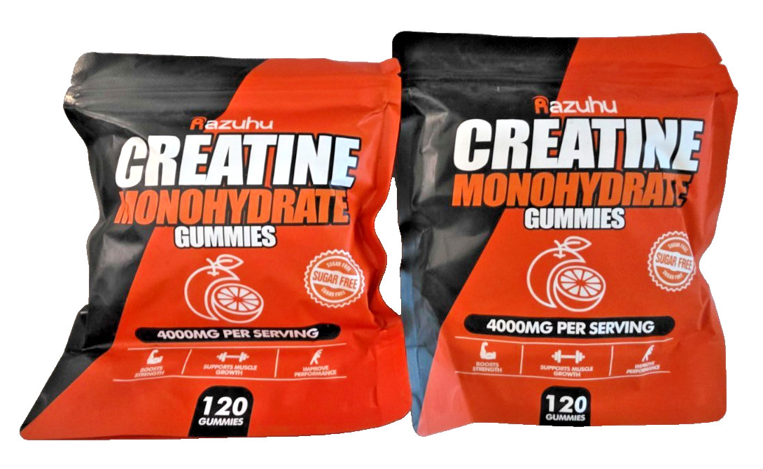 Razuhu (240) Creatine Monohydrate Gummies for Men & Women 4000mg EXP: Aug 2026