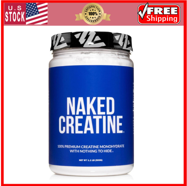 Unflavored Creatine Monohydrate 500g Powder, Vegan Supplement for Fitness