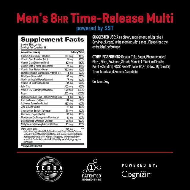 PERFORMIX Men’s 8HR Time-Release Multi Dietary Supplement + MuscleTech Fish Oil