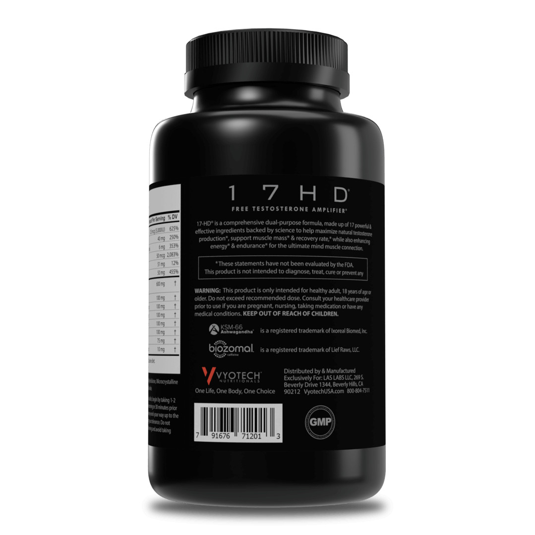 Testosterone Booster Strength Energy Endurance Lean Muscle 17HD NEW FORMULA