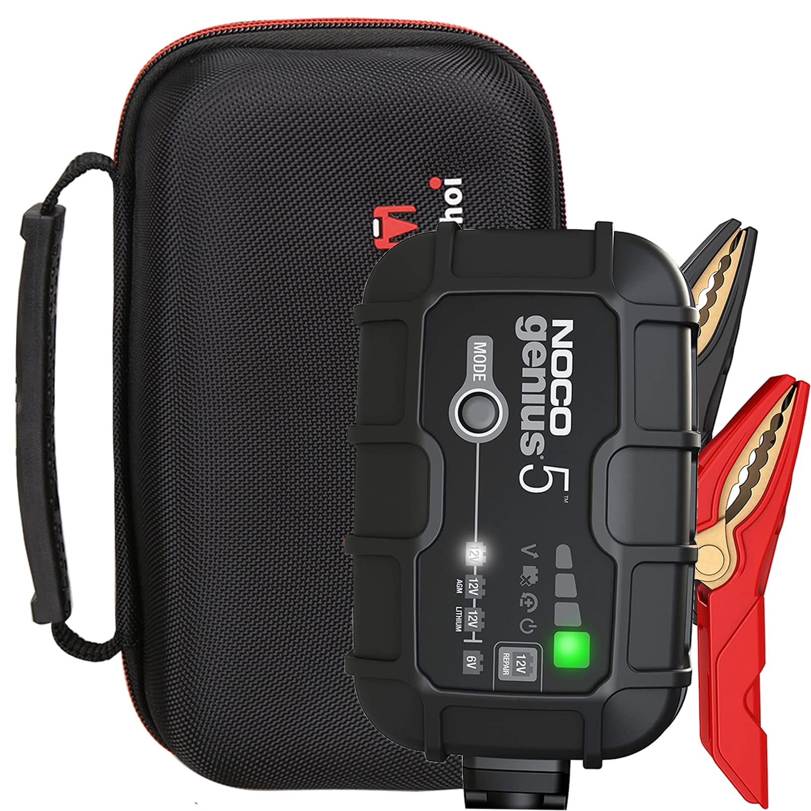 Mchoi Hard Travel Case for NOCO GENIUS5 Battery Charger – Protective EVA Storage