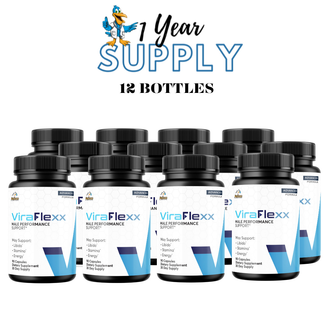 ViraFlexx- Bodybuilding & Men’s Health Support- 12 Bottles- 1080 Capsules