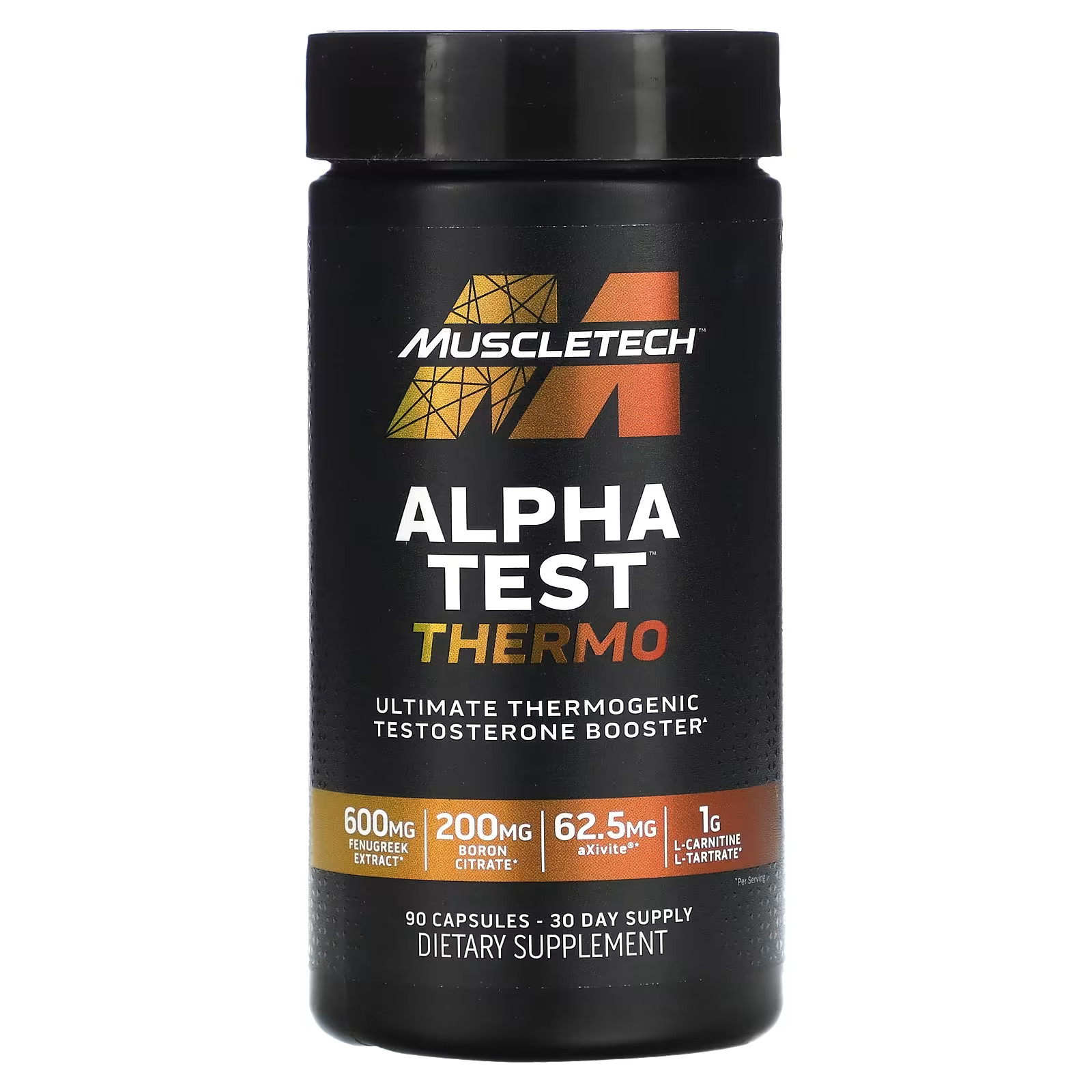 MuscleTech Alpha Test Thermo Testosterone Booster 90 Capsule EXP 02/29