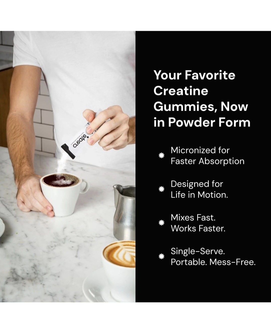 Create Creatine Monohydrate Powder Unflavored 30ct On-The-Go Stick Packs 08/2027