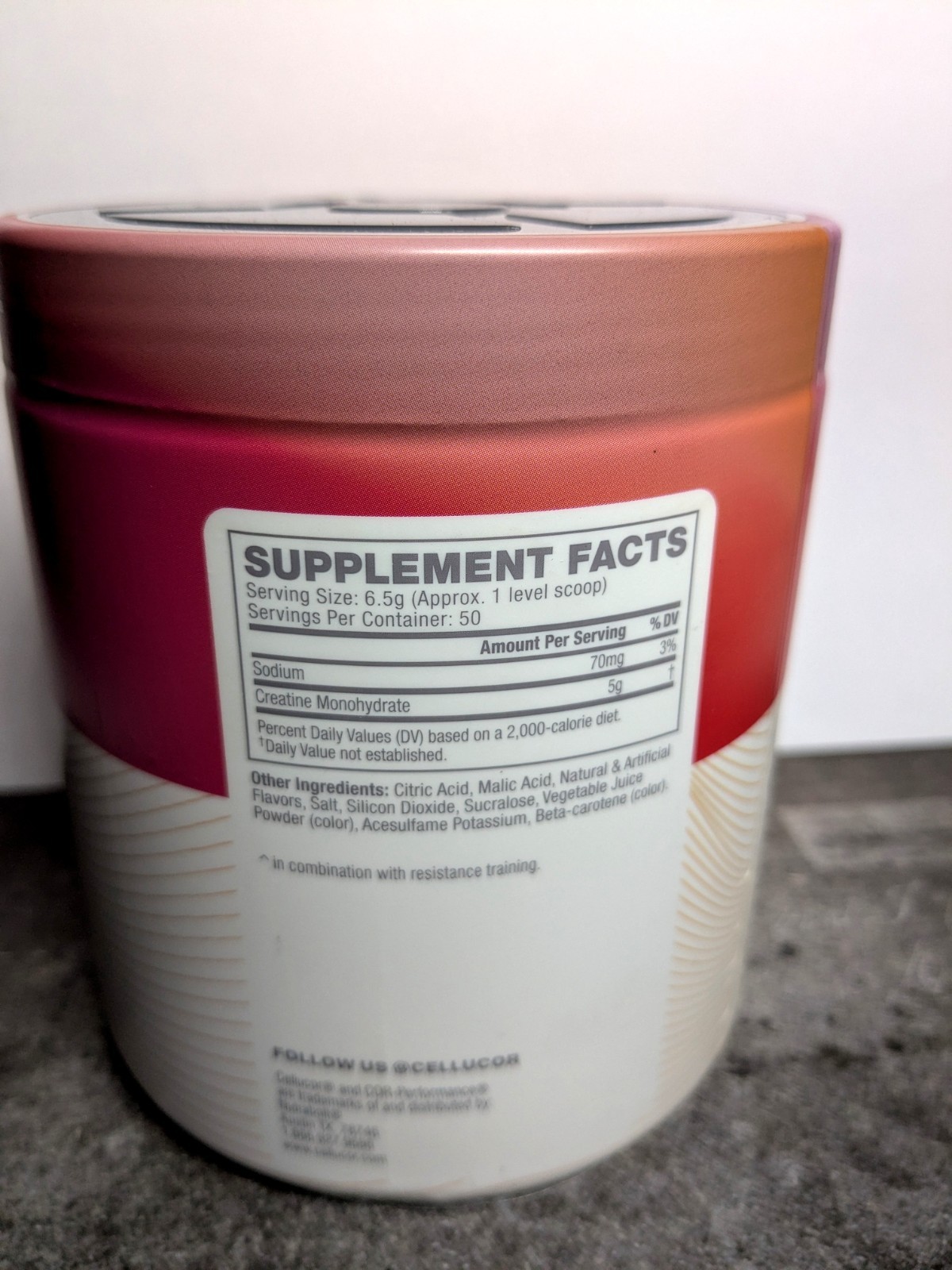 Cellucor Creatine Fruit Punch Powder COR-Performance® 50 Servings 11.5 oz /325 g