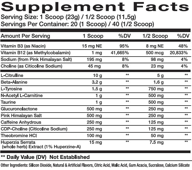 InnovaPharm MVPre 365 Pre Workout Powder Energy Focus Pump Performance 30 Serv