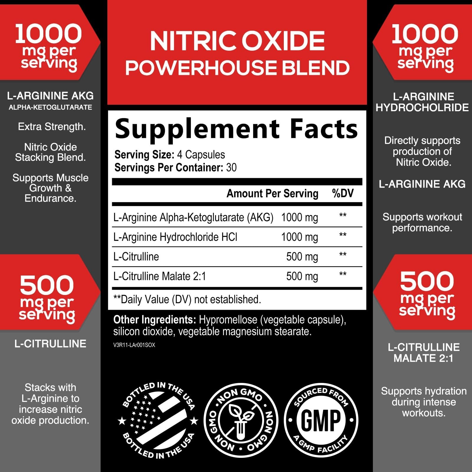 Extra Strength Nitric Oxide Booster – 3X 120 Count (Pack of 1)