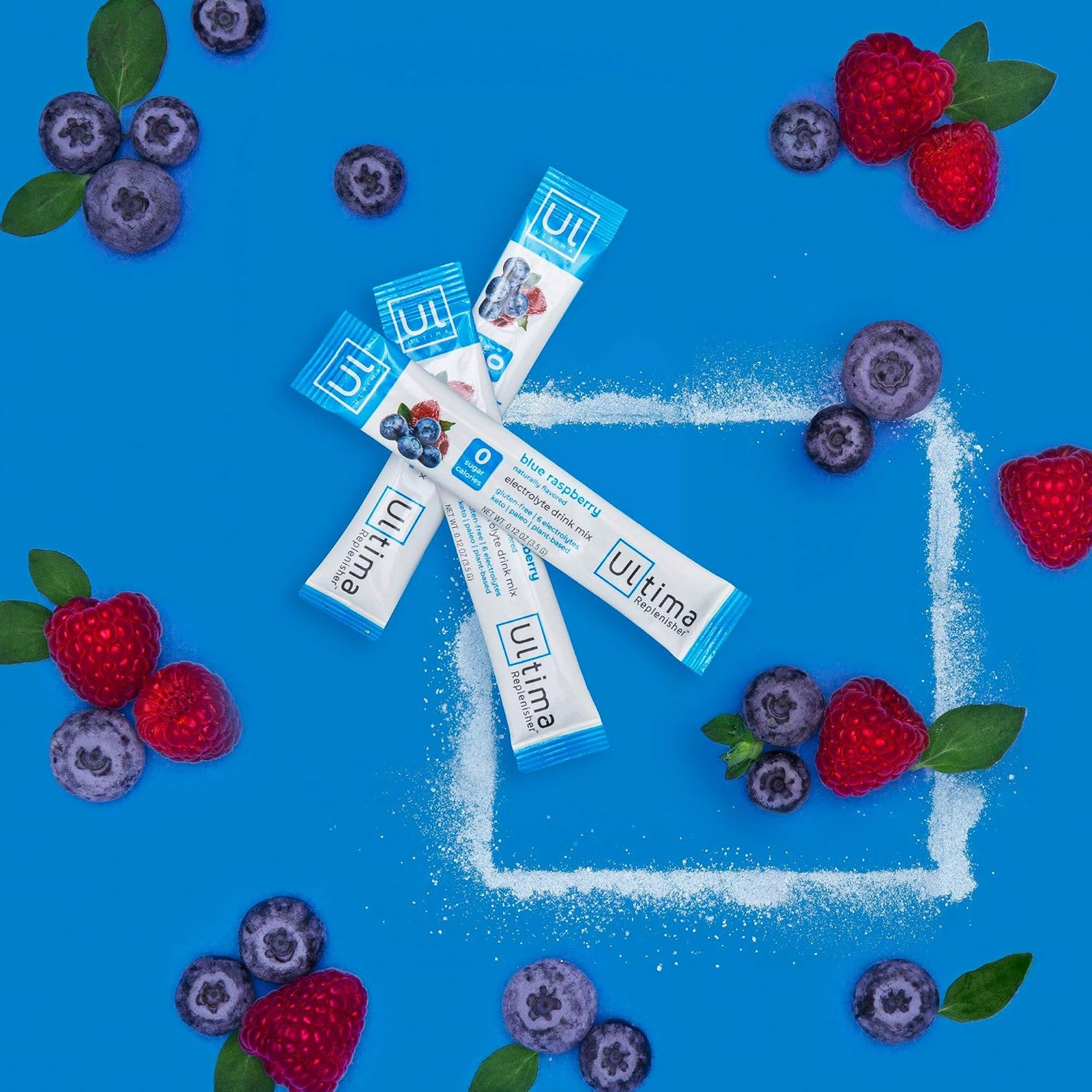 Electrolyte Hydration Drink Mix Blue Raspberry 20 Stickpack Sugar Free Zero