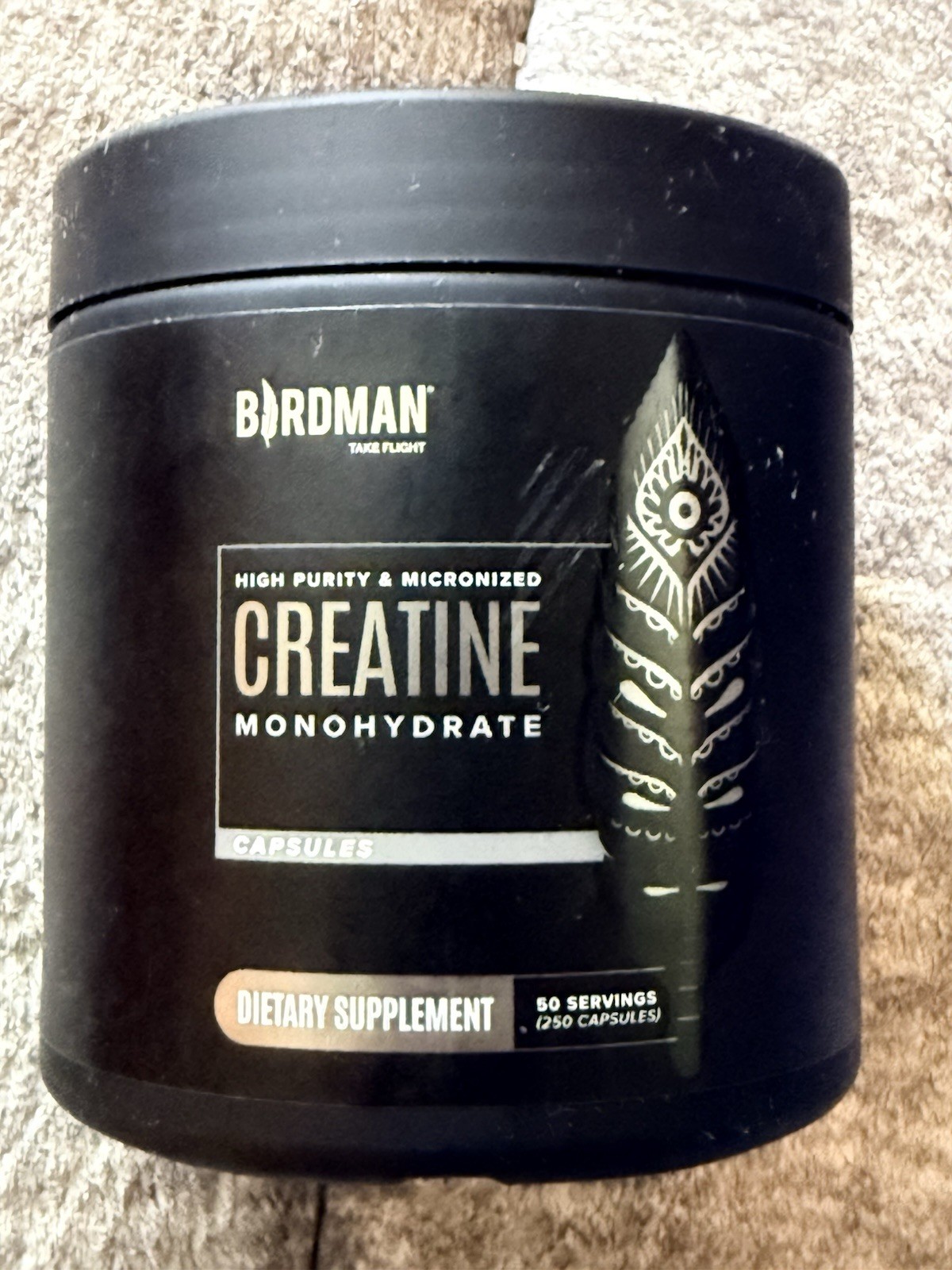 BIRDMAN Micronized Creatine Monohydrate 250 Capsules Exp 6/27
