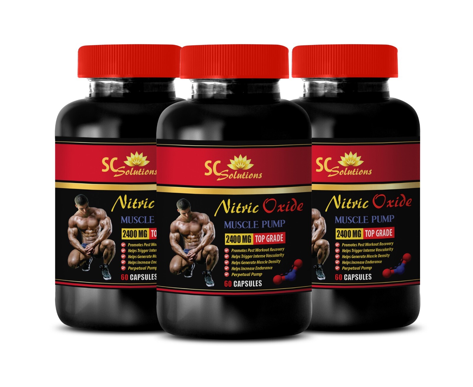Pre-workout supplement – NITRIC OXIDE 2400mg – Muscle recovery formula – 3Bot