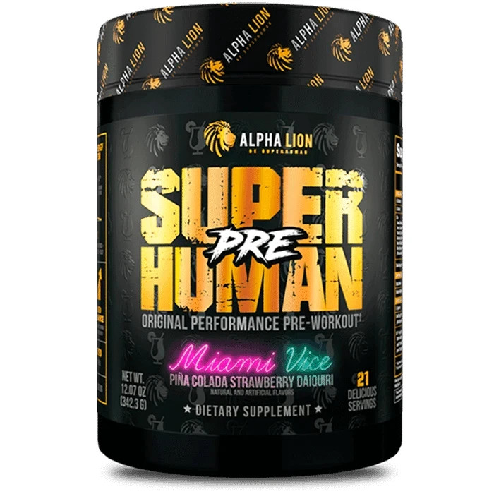 Alpha Lion Super Human PRE Original Pre-Workout 21 Servings MIAMI VICE FLAVOR