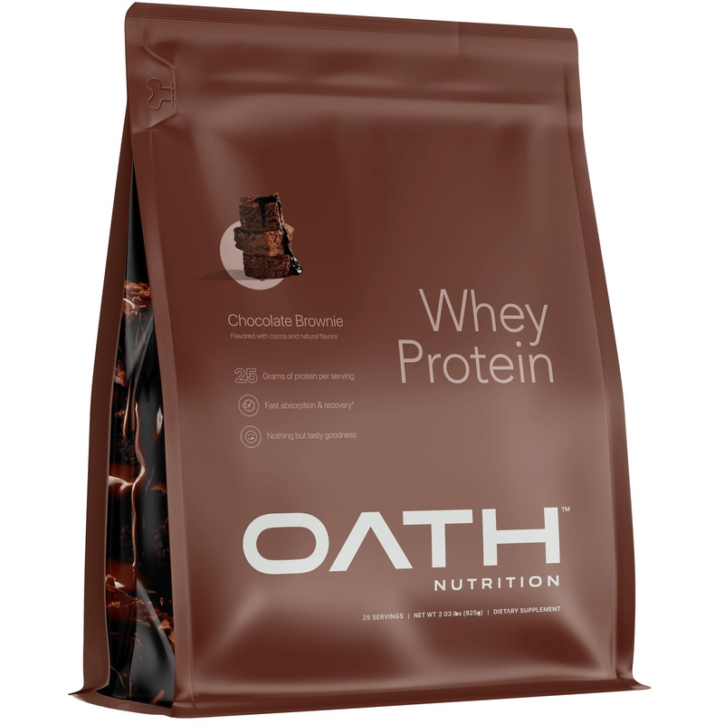 Oath Nutrition Whey Protein Powder Chocolate Brownie 25 Grams Of Protein And