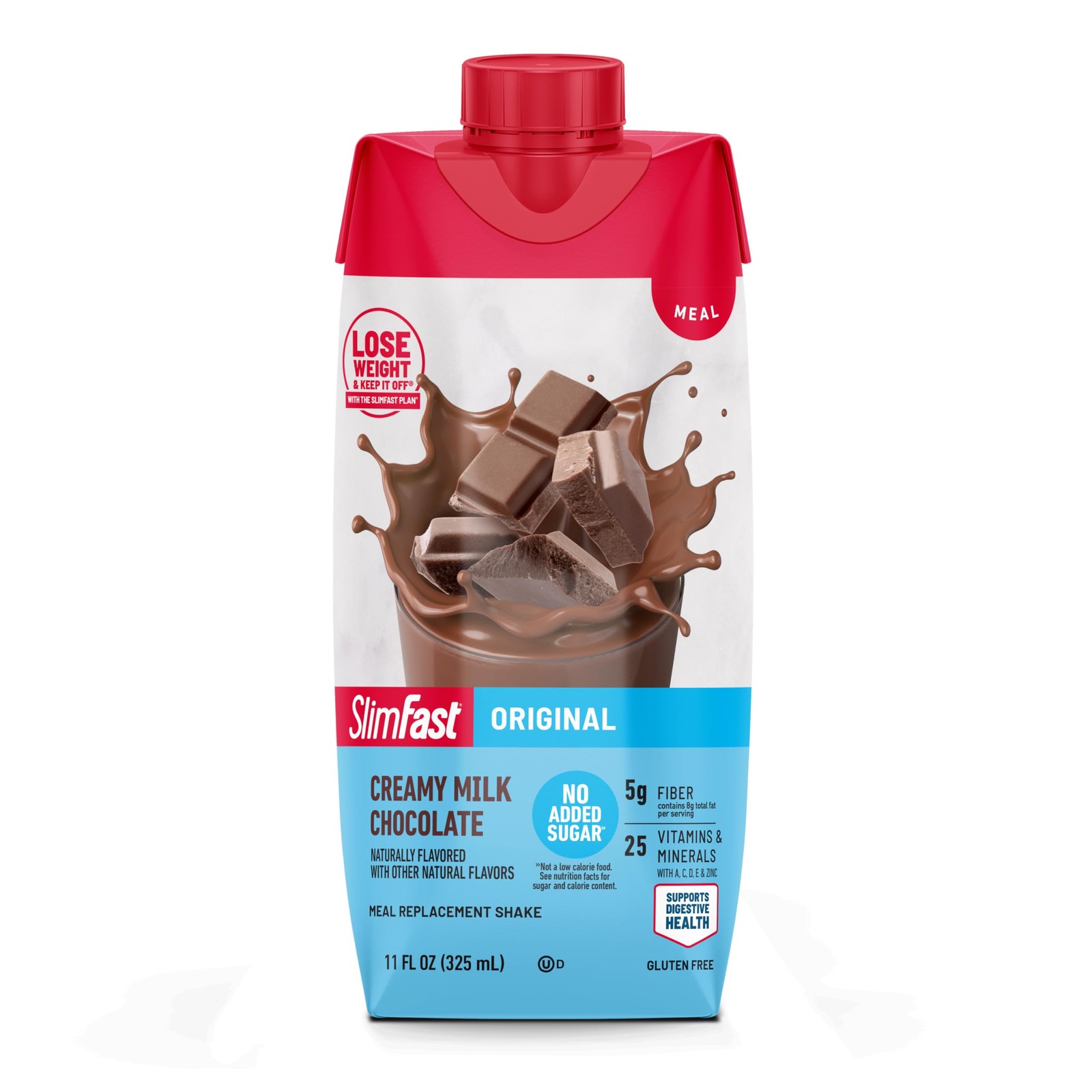 Slimfast Meal Replacement Shake Original Creamy Milk Chocolate No Added Sugar
