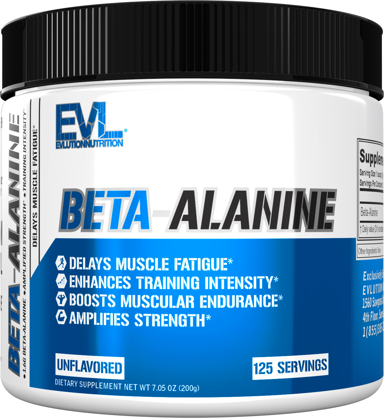 Evlution Nutrition Beta-Alanine – Supports Muscle Endurance – 125 Servings