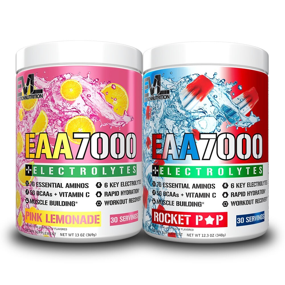 Evlution Nutrition EAA 7000 + Electrolytes – 30 Servings – All Flavors