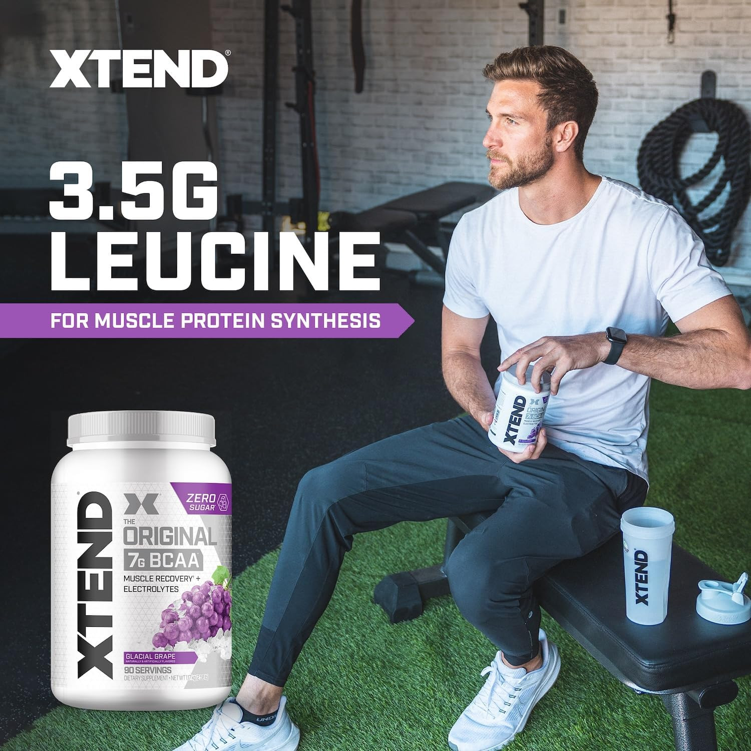Original BCAA Powder, 7G Bcaas and 2.5G L-Glutamine for Muscle Recovery Hydratio