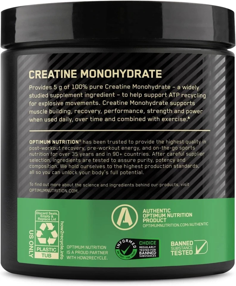 2X Optimum Nutrition Micronized Creatine Powder BlueBerry Lemonade 12.69 oz