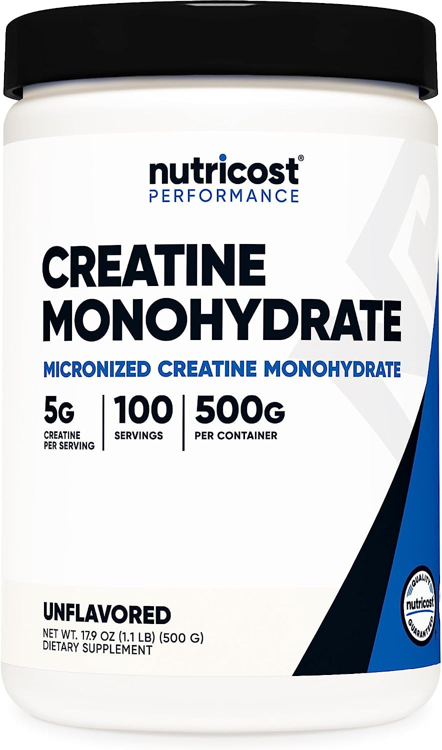 Creatine Monohydrate Micronized Powder 500g – 5000mg per Serving, 100 Servings