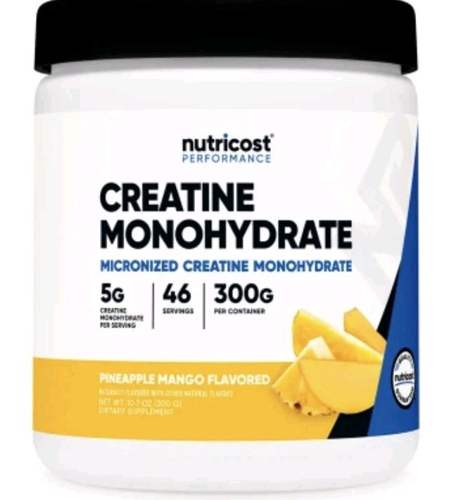 Nutricost Creatine 46 Servings (Pineapple Mango Flavored) Gym Muscle Mass Fight